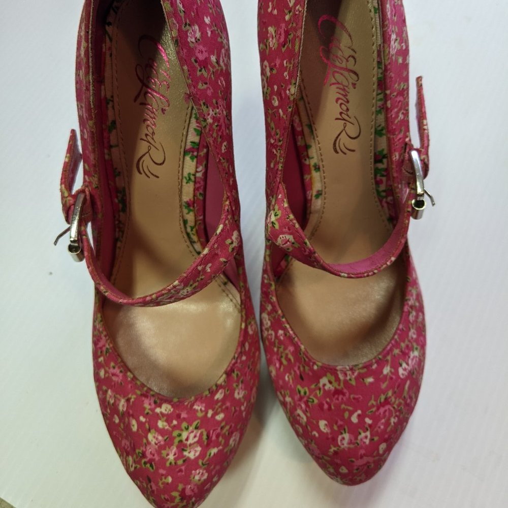 CeCe L'amour Red Floral Pumps